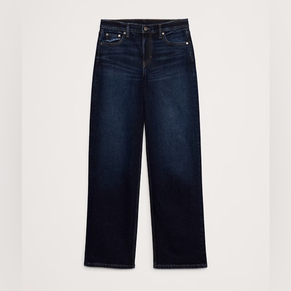 NWT! Banana Republic Dark Wash Mid-Rise 90S Loose Jeans 🩷(#826978) - Picture 5 of 6